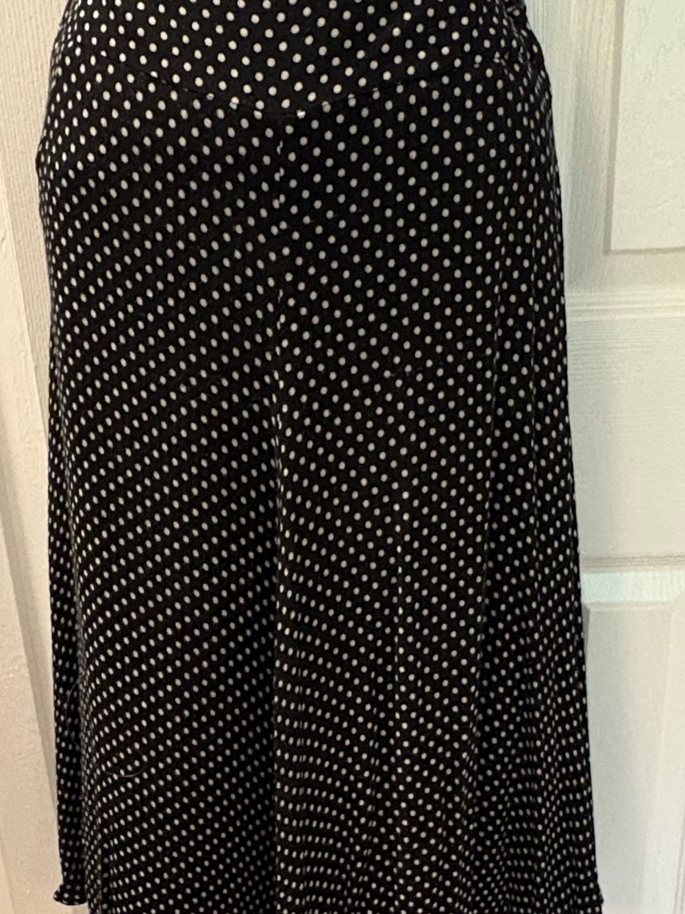Jones New York Black Skirt with White Polka Dots